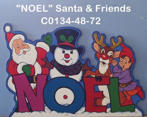 C0134"NOEL" Santa and Friends